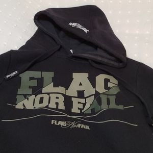 flag nor fail fitted hoodie